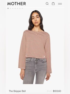 MOTHER long sleeve skipper bell shirt. Size small.